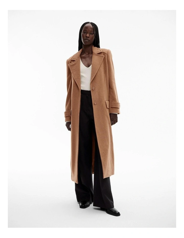 Alpaca Blend Rib Long Sleeve Knit in Cream image 2