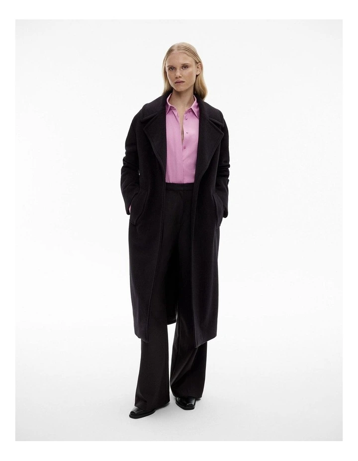 Acetate Satin Frame Shirt in Orchid Pink image 3