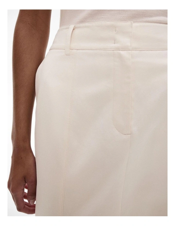 Seam Detail Maxi Skirt in Cream image 3