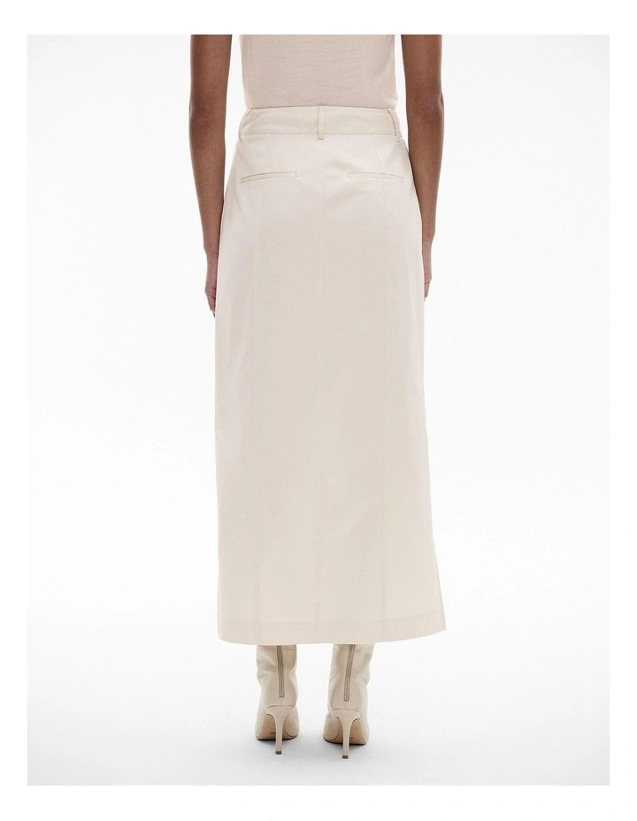 Seam Detail Maxi Skirt in Cream image 4