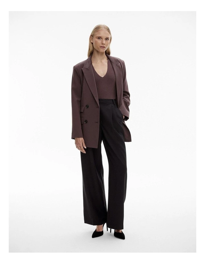 Cut Out Rib Tank in Raisin image 2