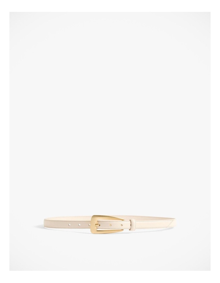 Elongated Buckle Belt in Oatmeal