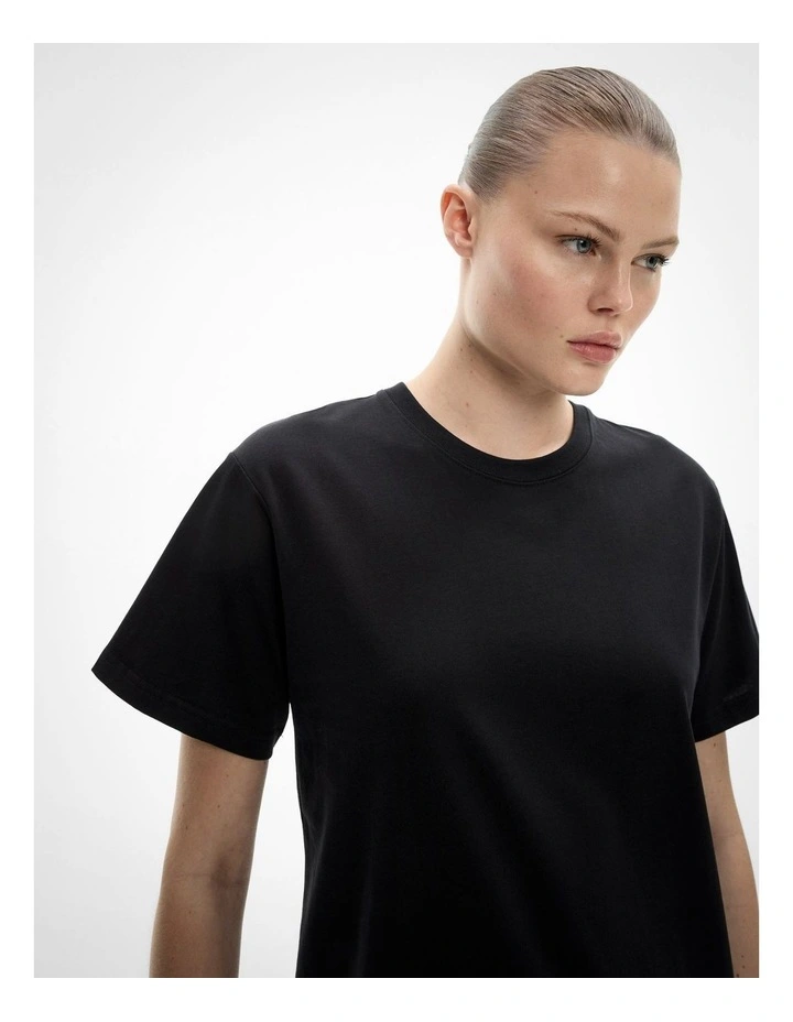 Crew Neck T-shirt in Black image 3
