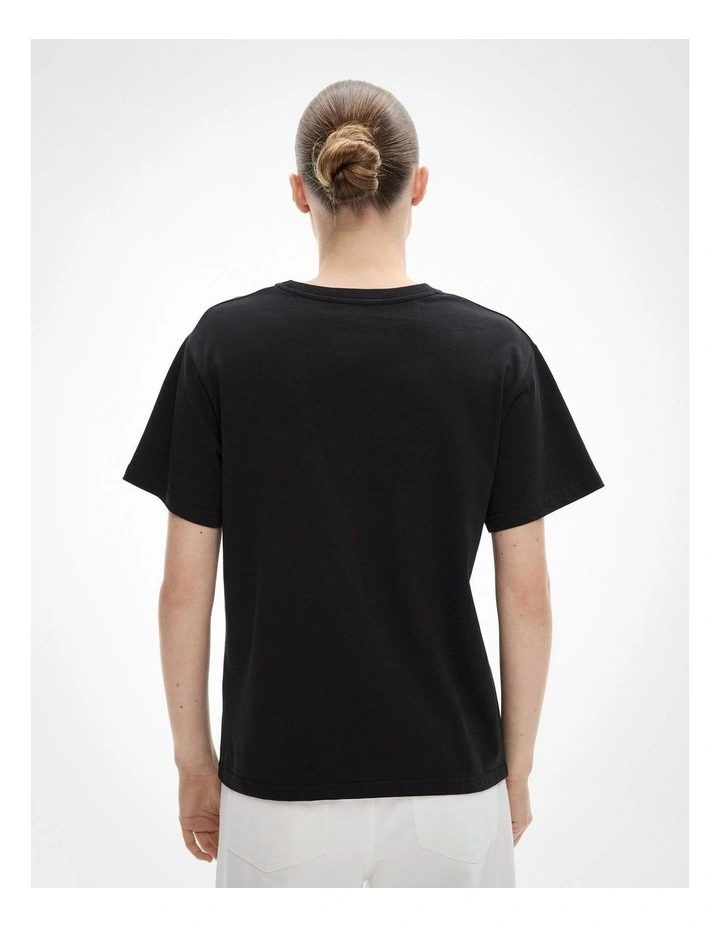 Crew Neck T-shirt in Black image 4