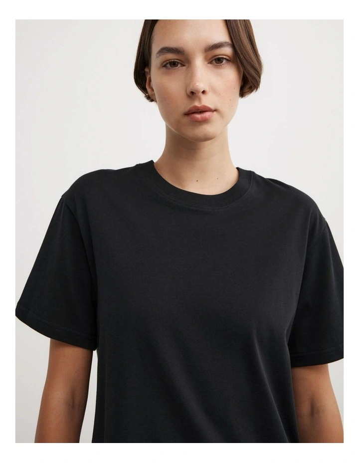 Crew Neck T-shirt in Black image 4