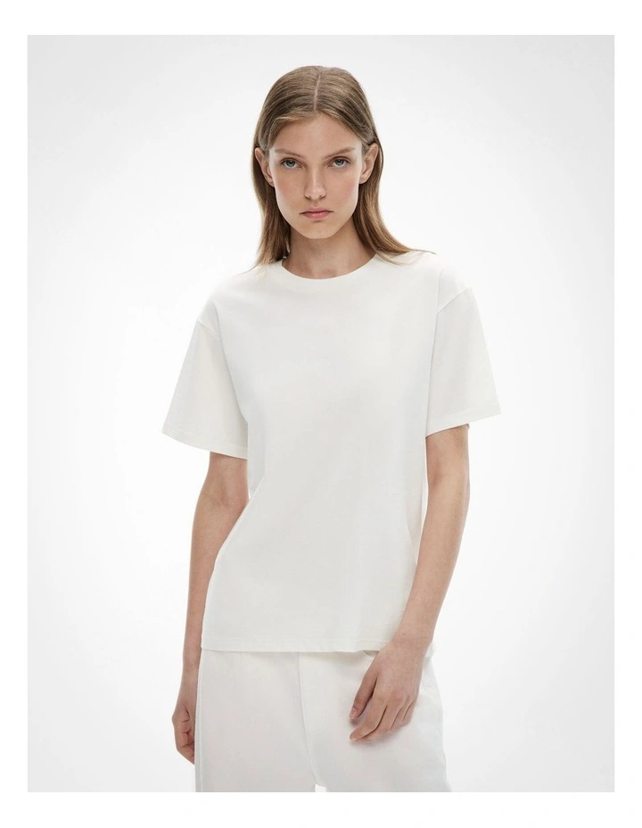 Crew Neck T-shirt in Fresh White image 1