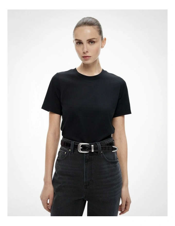 Slim Fit Tee in Black image 1