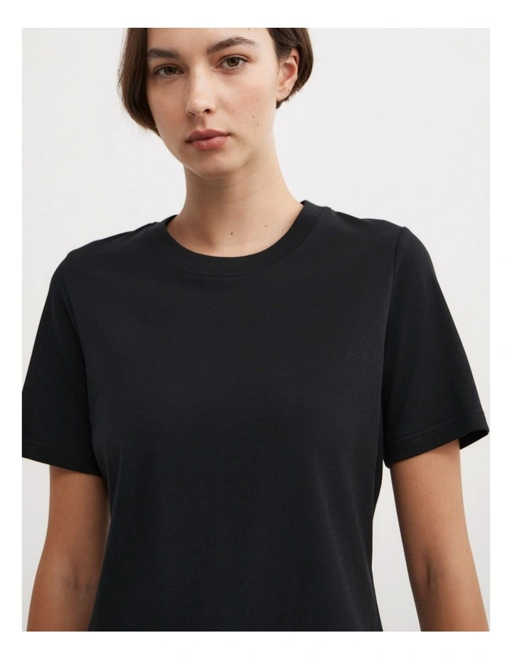 Slim Fit Tee in Black image 3