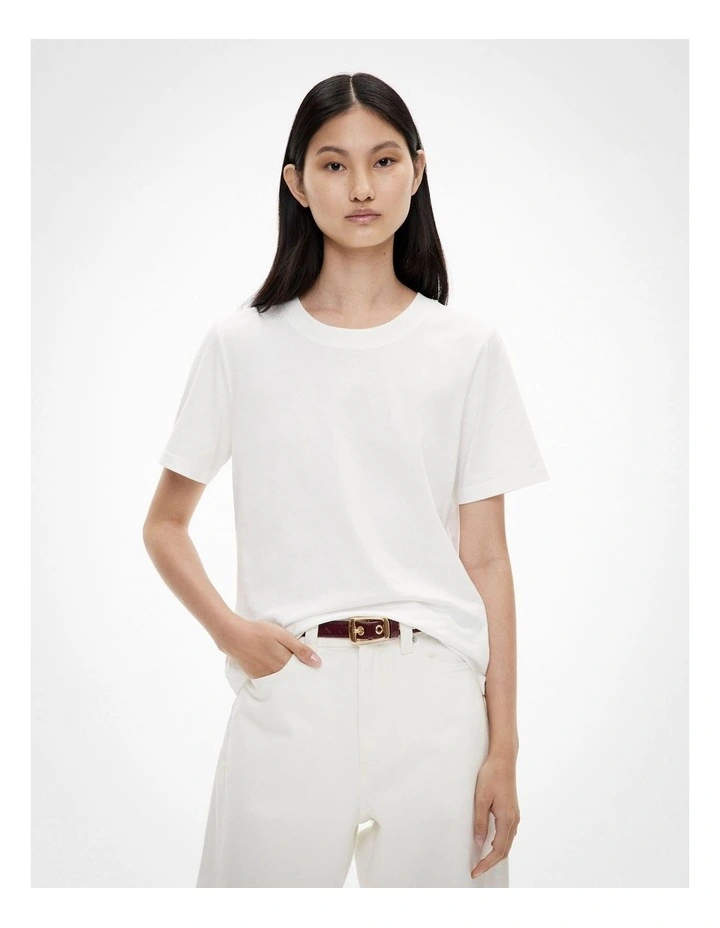 Slim Fit Tee in Fresh White image 1