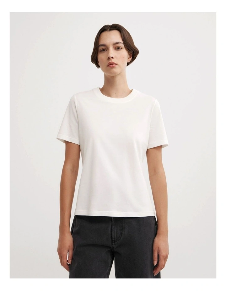 Slim Fit Tee in Fresh White image 1