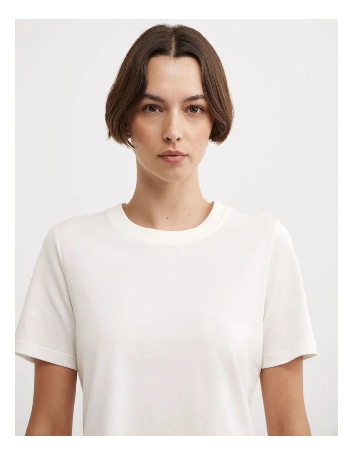 Slim Fit Tee in Fresh White image 3