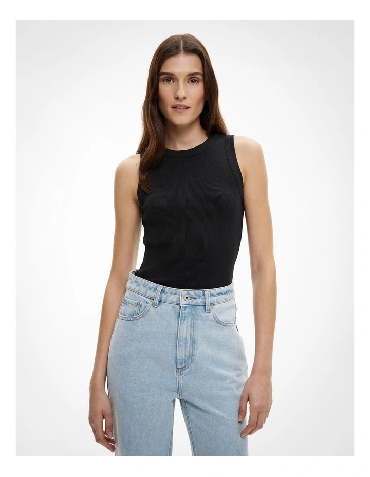 Crew Rib Tank in Black image 1