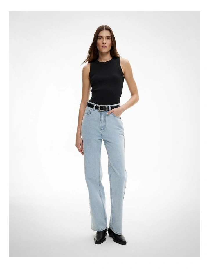 Crew Rib Tank in Black image 2