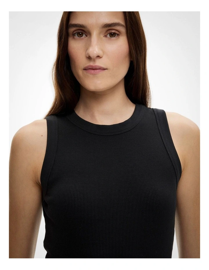 Crew Rib Tank in Black image 3