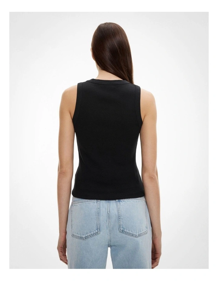 Crew Rib Tank in Black image 5