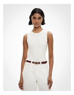 Crew Rib Tank in Fresh White