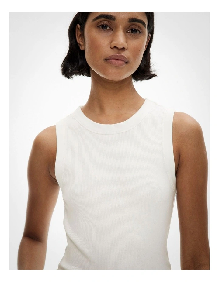 Crew Rib Tank in Fresh White image 3