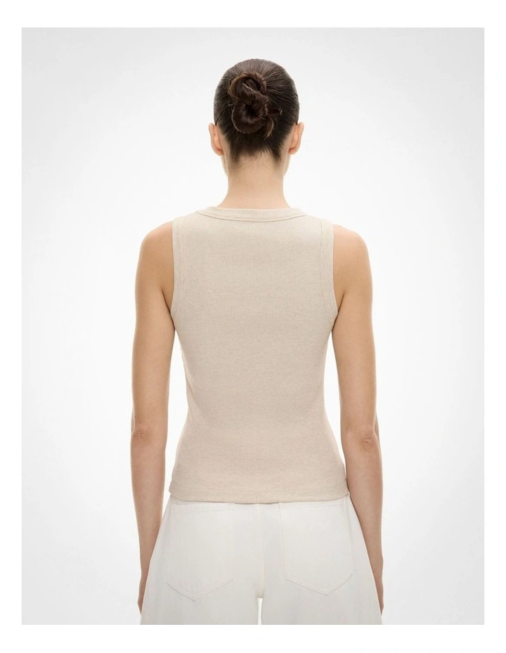 Crew Rib Tank in Stone Melange image 4