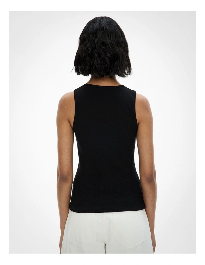 Scoop Rib Tank in Black image 4