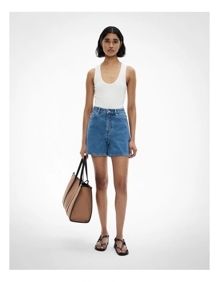 Scoop Rib Tank in Fresh White image 2