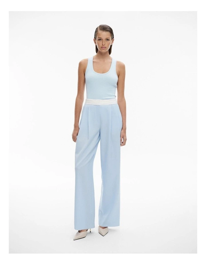 Scoop Rib Tank in Ice Blue image 2