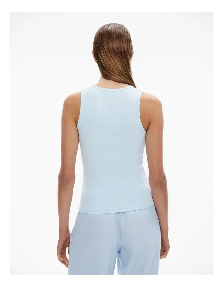 Scoop Rib Tank in Ice Blue image 5