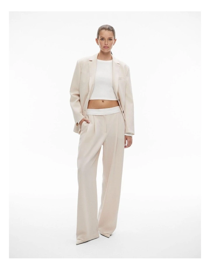 Crop Crew Rib Top in Fresh White image 3