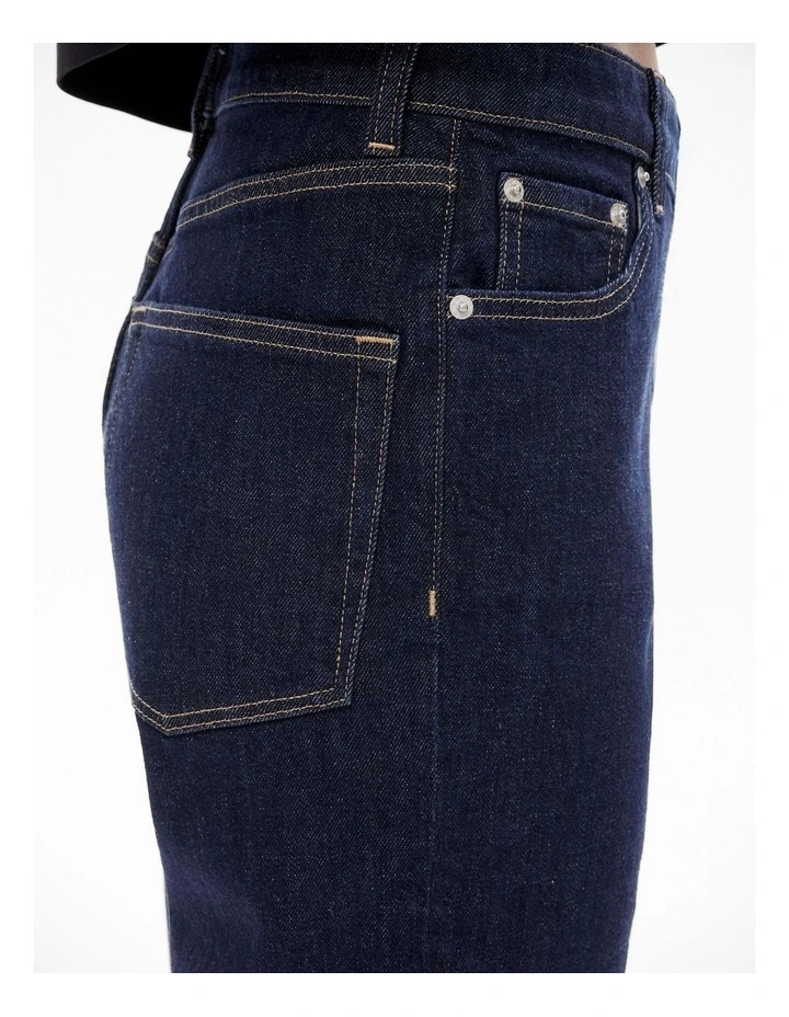 Crop Straight Jean in Dark Indigo image 3