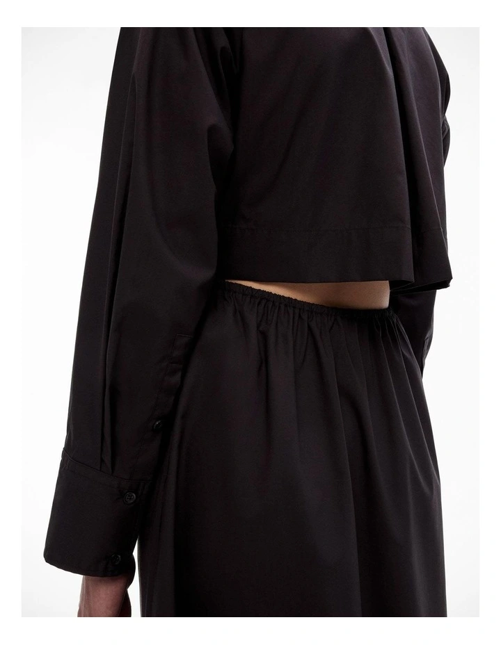 Gathered Back Dress in Black image 3
