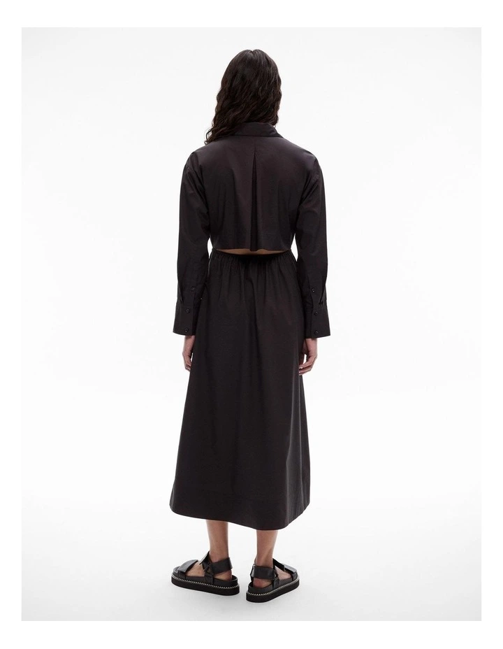 Gathered Back Dress in Black image 4