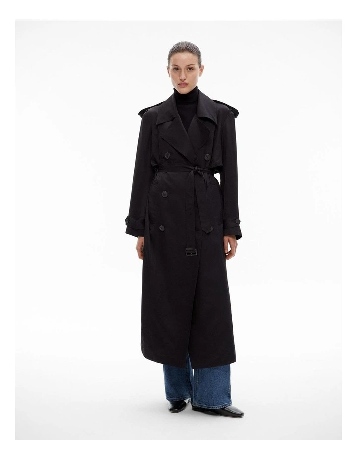 Lightweight Trench in Black image 3