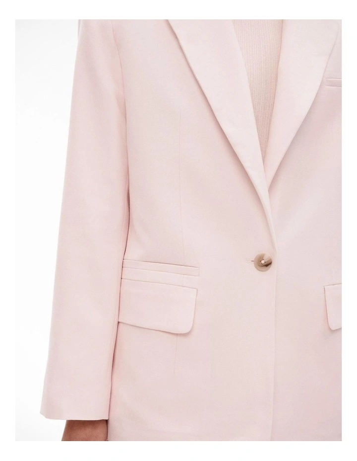 Oversized Single-breasted Blazer in Cosmetic Pink image 3