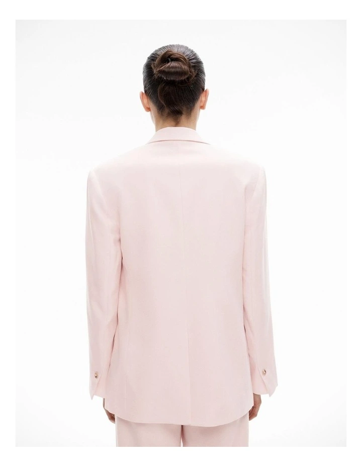 Oversized Single-breasted Blazer in Cosmetic Pink image 4