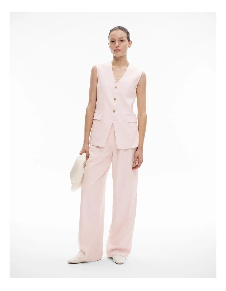 Slimline Waistcoat in Cosmetic Pink image 2