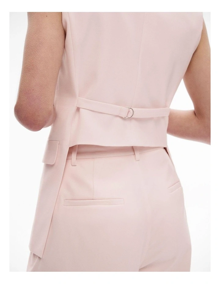 Slimline Waistcoat in Cosmetic Pink image 3