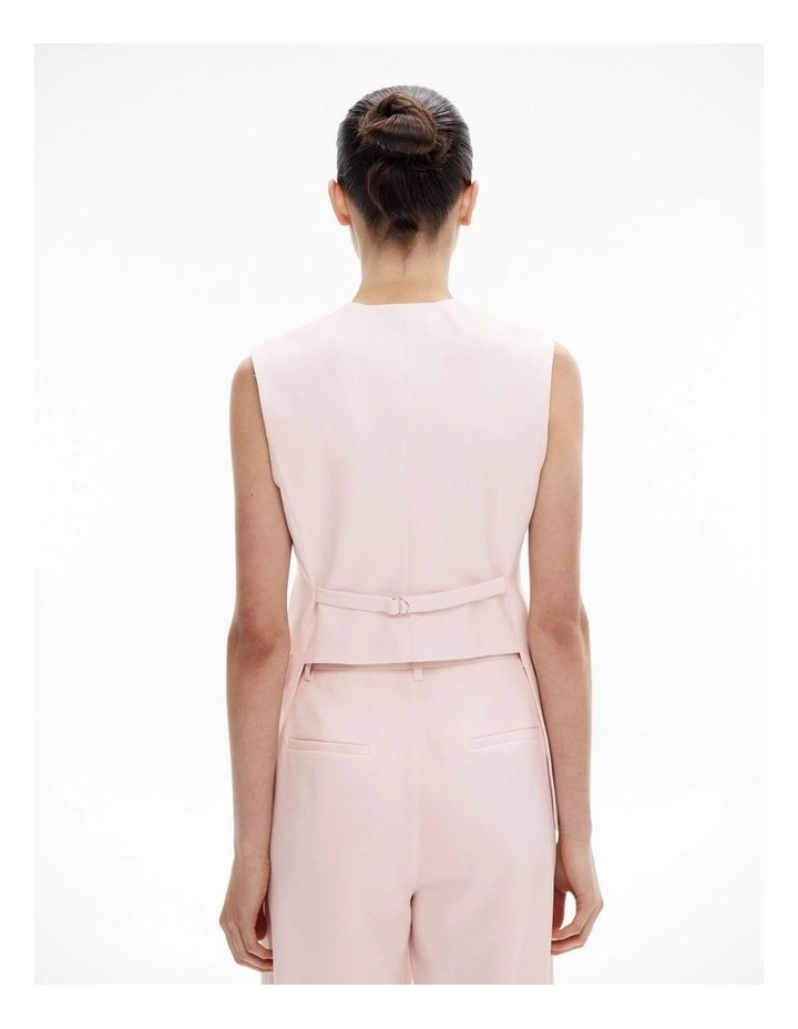 Slimline Waistcoat in Cosmetic Pink image 4