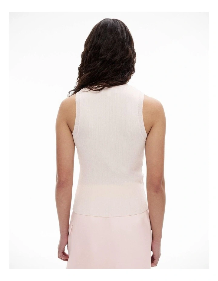Variegated Knit Tank in Cosmetic Pink image 4