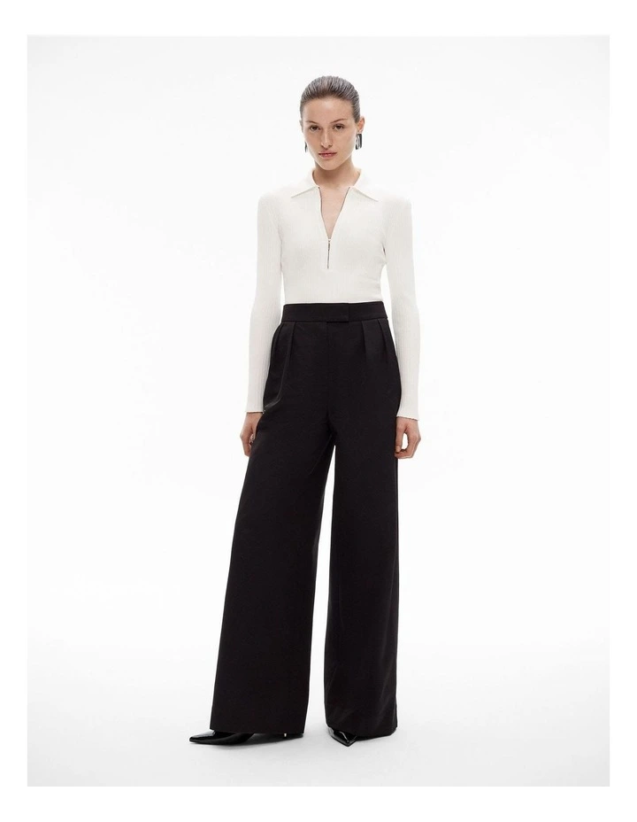 Zip Front Knit in Fresh White image 2