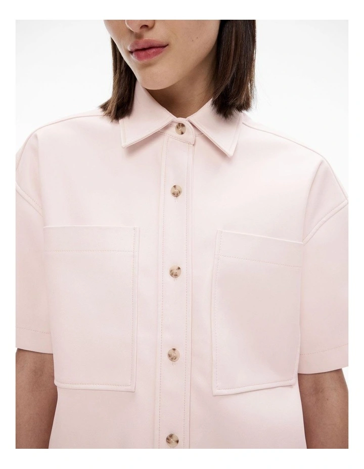 Patch Pocket Shirt in Cosmetic Pink image 3