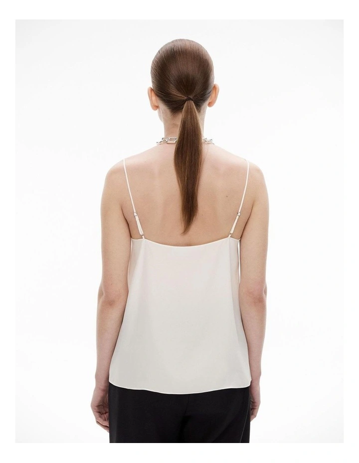 Silk Camisole in Fresh White image 4