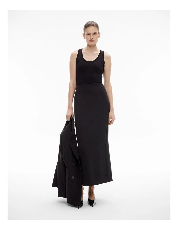 Classic Slim Line Skirt in Black image 2