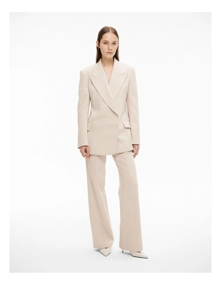 Exposed Dart Blazer in Stone image 2