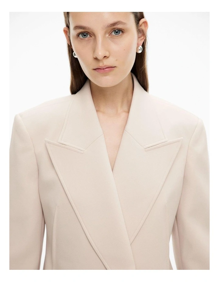 Exposed Dart Blazer in Stone image 3