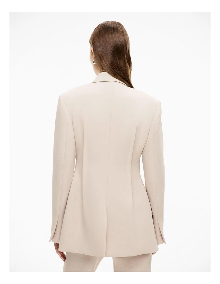 Exposed Dart Blazer in Stone image 5