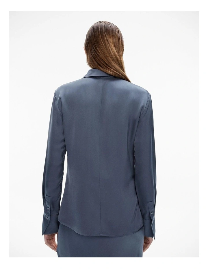 Tie Detail Shirt in Slate Blue image 4