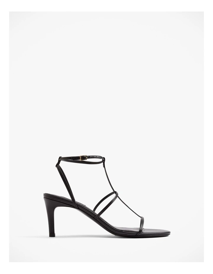 Paige T-bar Heel in Black image 1