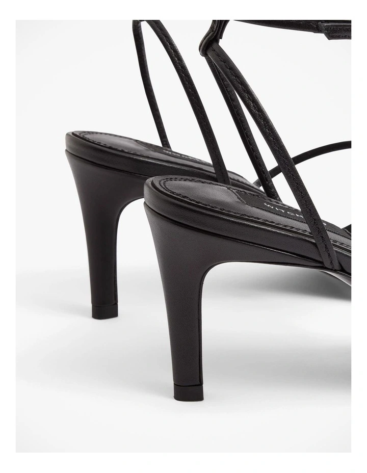 Paige T-bar Heel in Black image 5