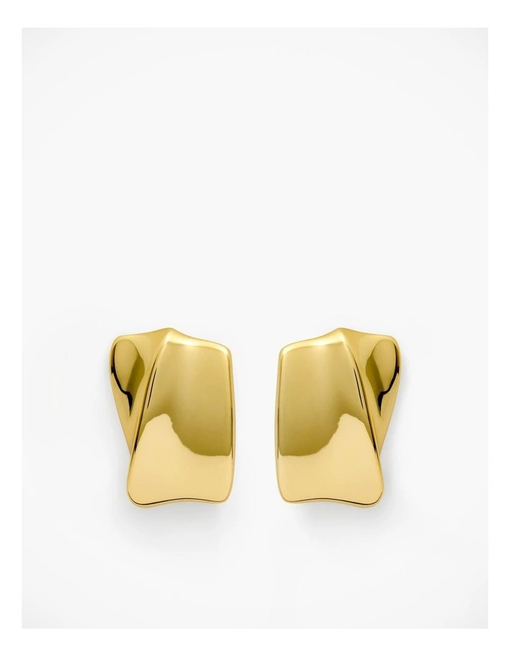 Cleo Stud Earrings in Gold image 1