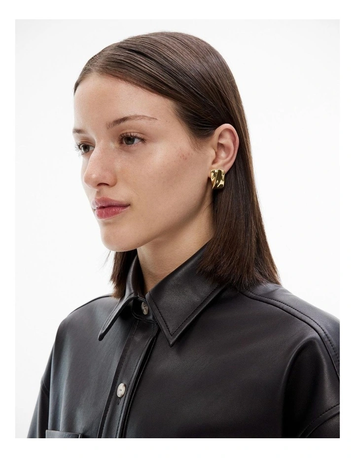 Cleo Stud Earrings in Gold image 2