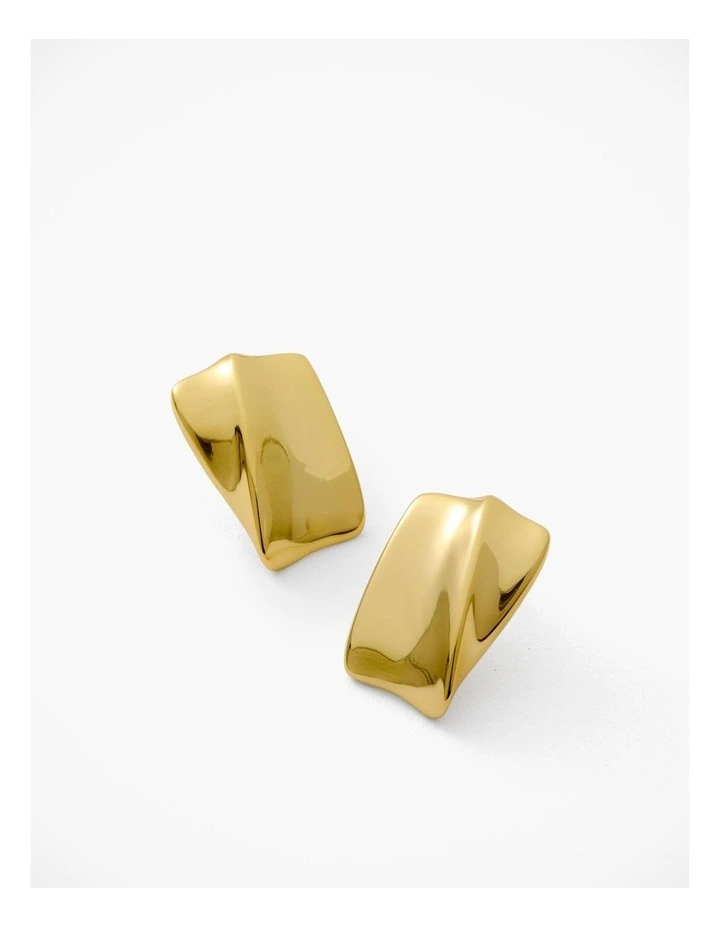 Cleo Stud Earrings in Gold image 4